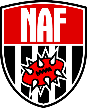 NAF — the international Blood Bowl association logo