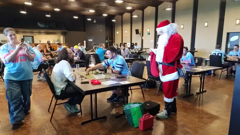 Santa checking who's been naughty