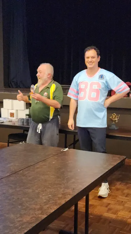 Prize giving at the front